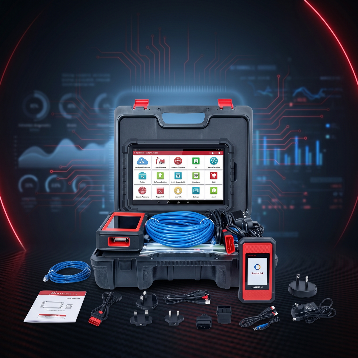 LAUNCH X431 PRO3S+ Elite – Професионална Автодиагностика със SmartLink C - J2534 и FCA AutoAuth - OEM Топология - ECU Функции