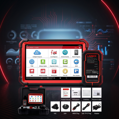 LAUNCH X431 PRO3S+ V5.0 – Професионална Автодиагностика - ECU Кодиране - 55+ Сервизни Функции - CAN FD и DoIP
