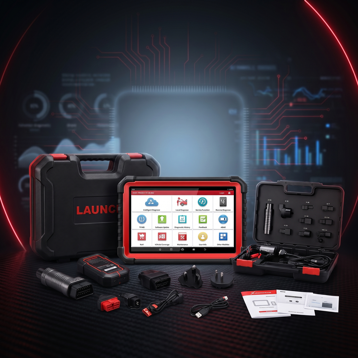 LAUNCH X431 PRO3S+ V5.0 – Професионална Автодиагностика - ECU Кодиране - 55+ Сервизни Функции - CAN FD и DoIP